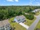 Aerial view of a beautiful two-story home with a double porch and large fenced in backyard at 4007 Oxeye, Johns Island, SC 29455
