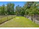 Fenced backyard featuring a well-maintained lawn and tall perimeter trees at 4007 Oxeye, Johns Island, SC 29455