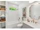 Elegant bathroom features a tub, shower, stylish fixtures, and decor, creating a spa-like ambiance at 4620 O'Hear Ave, North Charleston, SC 29405