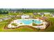 Community pool and playground offering residents leisure and recreational space from an aerial view at 627 Macintyre Cir, Summerville, SC 29486