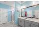 Bathroom features a double vanity, walk-in shower and a walk-in closet at 627 Macintyre Cir, Summerville, SC 29486