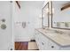 Modern bathroom with double vanity, marble countertops, and elegant fixtures, perfect for a luxurious experience at 8 & 8 1/2 Elliott St # 8 & 8 1/2, Charleston, SC 29401