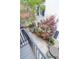 Exterior shot looking down onto a garden and patio with outdoor seating at 8 & 8 1/2 Elliott St # 8 & 8 1/2, Charleston, SC 29401