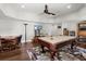 Basement featuring a pool table, hardwood floors, recessed lighting, and recreational space at 8605 Refuge Point Cir, North Charleston, SC 29420