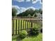 Fenced backyard with lush green grass and mature trees offers privacy and a peaceful outdoor space at 100 Runnels Cv, Summerville, SC 29485