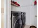 Laundry closet area featuring modern front loading washer and dryer at 103 Retriever Ln, Goose Creek, SC 29445