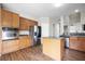 Well-equipped kitchen features stainless steel appliances, center island, and ample cabinet storage at 106 Brandy Ct, Summerville, SC 29485