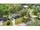 Aerial view of the home showcasing its position in a lush neighborhood with mature trees and landscaping at 1119 Bruton Blvd, Moncks Corner, SC 29461