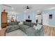 Open-concept living space with a view into the dining area and access to the kitchen at 119 White Picket Ln, Summerville, SC 29483