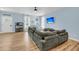 Spacious living room with wood-look flooring and lots of natural light at 119 White Picket Ln, Summerville, SC 29483