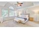 Bright and airy main bedroom with vaulted ceilings, a ceiling fan, and large windows at 1200 Out Of Bounds Dr, Summerville, SC 29485