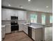 Bright kitchen features white cabinetry, stainless appliances, and a stylish backsplash at 1207 Albert Storm Ave, Moncks Corner, SC 29461
