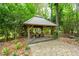 Charming gazebo with a metal roof and a rustic dining set, surrounded by lush greenery, perfect for outdoor gatherings at 125 Drayton Dr, Summerville, SC 29483