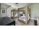 ' bedroom featuring two bunk beds, a writing desk, and charming decor elements at 127 Blue Heron Pond Rd # C, Kiawah Island, SC 29455