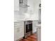 A modern kitchen with stainless steel range, white cabinets, and subway tile backsplash at 1408 Goblet Ave, Mount Pleasant, SC 29464