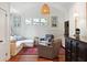 Cozy living room with vaulted ceiling, white walls, and comfortable seating at 1408 Goblet Ave, Mount Pleasant, SC 29464