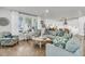 Bright living room with hardwood floors, plush sofas, and large windows offering natural light at 1494 N Lakeshore Dr, Mount Pleasant, SC 29466