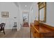 Bright hallway with wood floors, elegant decor, and a seamless flow to the rest of the home at 1557 Kepley Dr, Mount Pleasant, SC 29464