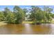 Backyard with a pool and waterfront view surrounded by lush landscaping and a private dock at 1607 Waterside Blvd, Moncks Corner, SC 29461