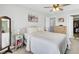 Cozy bedroom featuring a plush bed, side table, and mirror at 1634 Eider Down Dr, Summerville, SC 29483