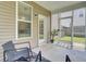 Comfortable screened patio, perfect for enjoying the outdoors in a cozy setting at 1634 Eider Down Dr, Summerville, SC 29483