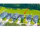 Aerial view of homes in a neighborhood by pond at 1689 Eider Down Dr, Summerville, SC 29483