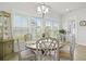 Cozy dining area features a round table, comfortable seating, and a charming chandelier, perfect for intimate gatherings at 1832 Agate Bay Dr, Mount Pleasant, SC 29466