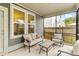 Inviting outdoor patio with comfortable seating and serene backyard views at 1928 Mossdale Dr, Johns Island, SC 29455