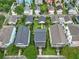 An aerial perspective showcases a residential neighborhood with manicured lawns and a tree-lined street at 205 White Gables Dr, Summerville, SC 29483