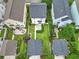 Aerial view of the home showing backyard, patio, and surrounding properties at 205 White Gables Dr, Summerville, SC 29483