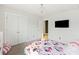 bedroom with a bed, television, closet, chandelier, and adjacent room at 228 Lucca Dr, Summerville, SC 29486