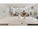 Open concept home featuring kitchen with farmhouse sink, open to the living room at 228 Lucca Dr, Summerville, SC 29486