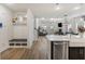 Open-concept living space with kitchen, dining and fireplace at 228 Lucca Dr, Summerville, SC 29486
