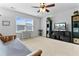 Spacious bonus room with neutral carpet, natural light, and futon sofa and entertainment center at 255 Decatur Dr, Summerville, SC 29486
