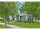 Charming two-story home with a porch and well-maintained lawn surrounded by mature trees at 300 Foxglove Ave, Summerville, SC 29483