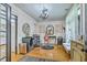 Salon with stylish furniture, hardwood floors and chandelier at 300 Foxglove Ave, Summerville, SC 29483