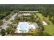Aerial view of two pools, playground, clubhouse, and surrounding neighborhood at 3588 Bagley Dr, Mount Pleasant, SC 29466