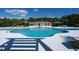 Community pool with deck furniture and covered tables at 3588 Bagley Dr, Mount Pleasant, SC 29466