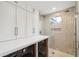 Contemporary bathroom featuring a shower with glass enclosure, tile walls, and modern fixtures at 38 Colleton Dr, Charleston, SC 29407