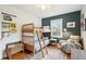 Bedroom featuring a bunk bed, chair, and accent wall at 38 Colleton Dr, Charleston, SC 29407