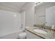 Bathroom with shower-tub, granite vanity top, and modern fixtures at 4054 Cedars Pkwy # C, North Charleston, SC 29420