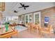 Inviting screened porch featuring ceiling fans and comfortable seating for relaxing and entertaining at 4246 Club Course Dr, North Charleston, SC 29420