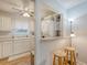 Bright kitchen with white cabinetry, countertops, ceiling fan, and stainless steel appliances at 516 Arlington Dr # B4, Charleston, SC 29414