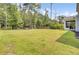 Expansive backyard featuring well-maintained lawn and mature trees, offering privacy and space at 5541 Alpine Dr, Summerville, SC 29483