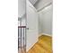 A walk-in closet features wood flooring and freshly painted light-grey walls at 800 Enclave Ter, Summerville, SC 29483