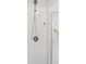Modern shower showcases white subway tiles and sleek chrome fixtures, creating a clean and contemporary feel at 801 Ventura Pl, Mount Pleasant, SC 29464