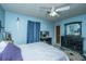 Bedroom with a bed, blue walls, and furniture at 1004 Miles Jamison Rd, Summerville, SC 29485