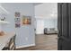 Inviting entryway leading to a cozy living room with a Murphy bed and stylish decor at 1014 Rosewood Ln, Mount Pleasant, SC 29464