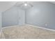 Clean, carpeted bedroom featuring neutral paint and a ceiling fan at 111 Long Bow Rd, Summerville, SC 29485