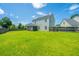 Spacious backyard with a screen porch, well-kept lawn, a wooden fence and neighborhood views at 113 Lebsl Ct, Summerville, SC 29483